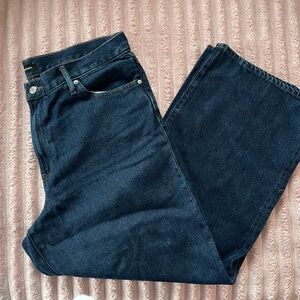 Express Indigo Wide-Leg Cropped Jeans